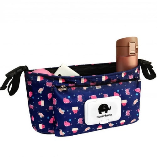 شنطة لعربة الاطفال مع مكان منديل