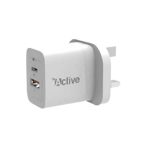 رأس شاحن نانو Active بقوة 20 واط - منفذين PD و USB...