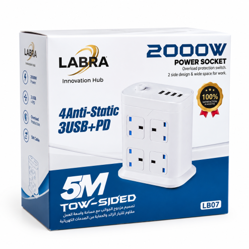 توصيلة كهربائية برجية 2000 واط من LABRA موديل LB07...