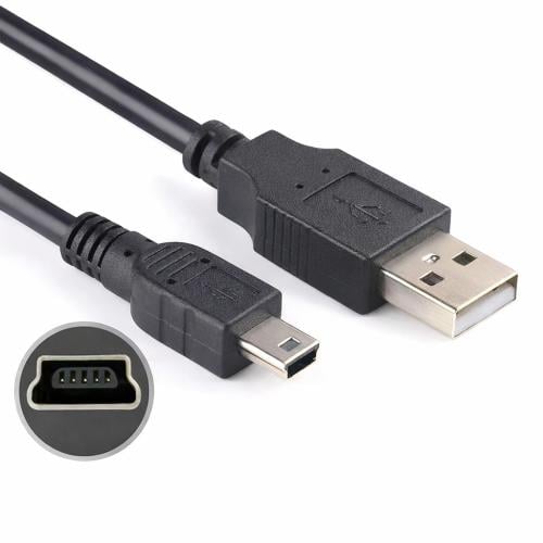 كيبل شحن ونقل بيانات Mini USB - متوافق مع يد سوني...