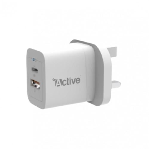 رأس شاحن نانو Active بقوة 20 واط - منفذين PD و USB...