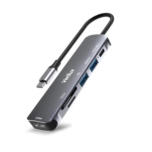 وصلةVerilux متعدد المنافذ 6 في 1 منفذ تايب سي HDMI...
