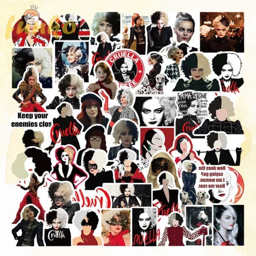 50pcs Cruella de Vil Graffiti Stickers