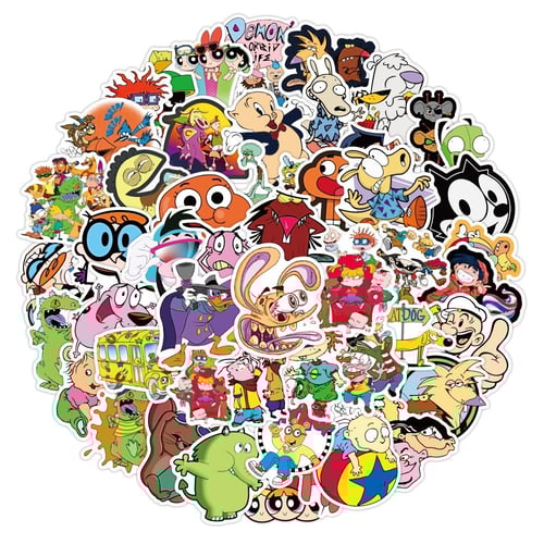 50pcs 90S Cartoon Collection Graffiti Stickers