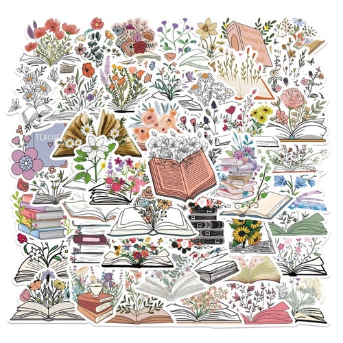 Books Stickers - 50pc