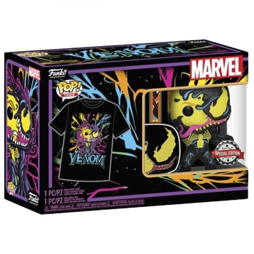 Pop! & Tee: Venom- Eddie Brock (Blacklight)