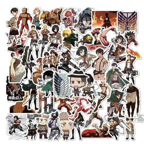 50Pcs Attack On Titan Stickers