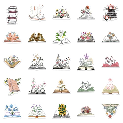 Books Stickers - 50pc