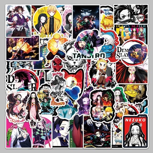 Demon Slayer Anime Graffiti Stickers - 50pc