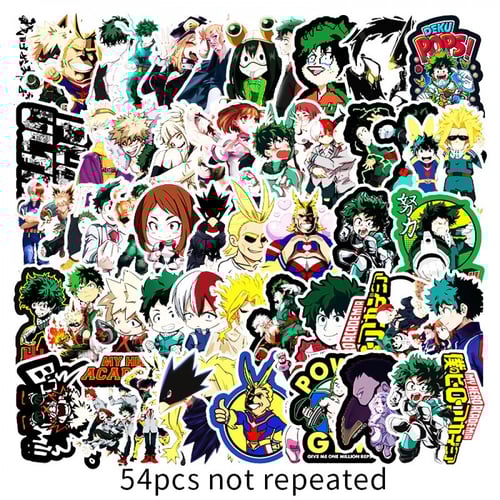 54Pcs My Hero Academy Stickers