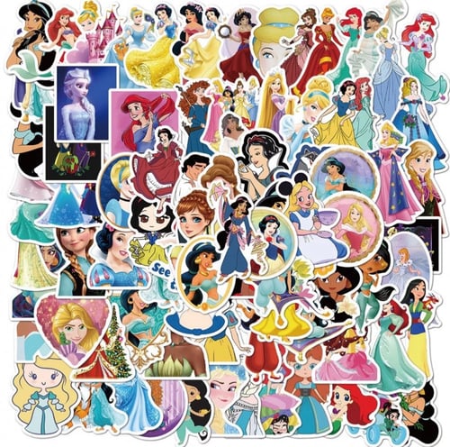 100pcs Disney Princess Graffiti Stickers