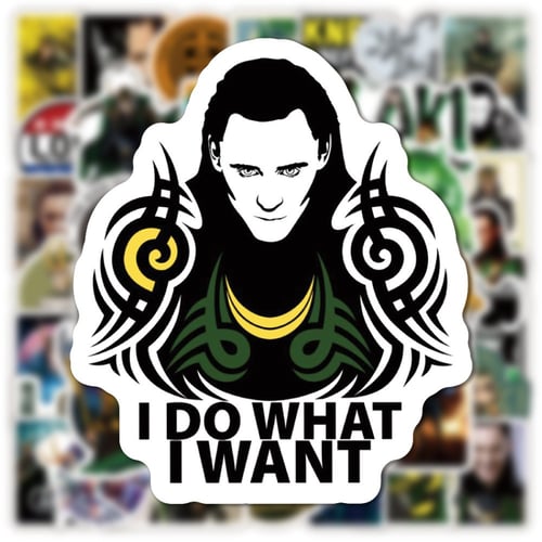50pcs Marvel role Loki Vinyl Graffiti Sticker
