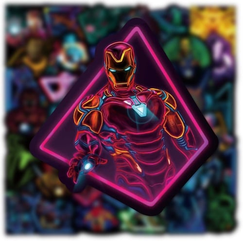 100PCS Neon Marvel The Avengers Stickers