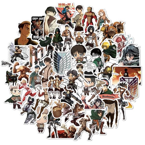 50Pcs Attack On Titan Stickers