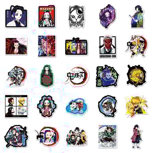 Demon Slayer Anime Graffiti Stickers - 50pc