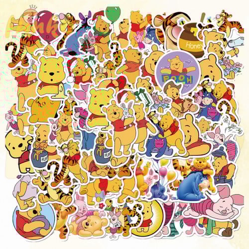50pcs Winnie The Pooh Graffiti Stickers