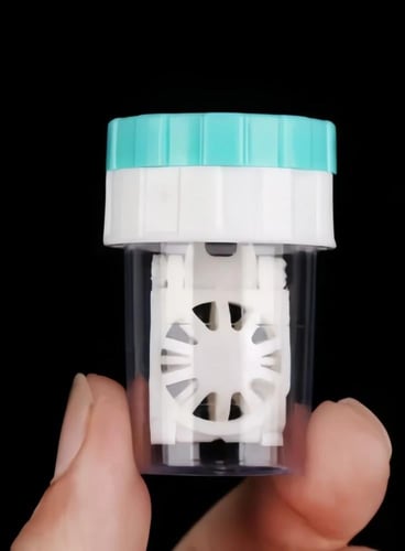 منظف ​​عدسات لاصقة يدويًا، حافظة بلاستيكية شفافة ل...