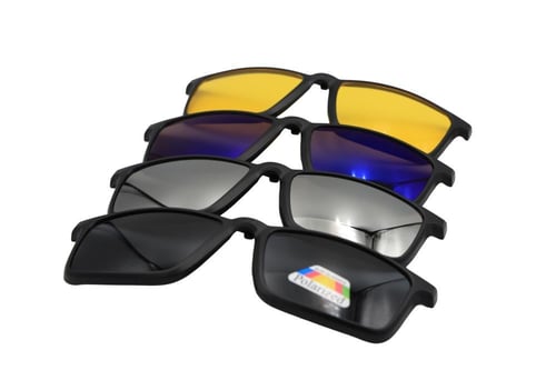 نظارة طبية مستطيلة مع غيرات شمس