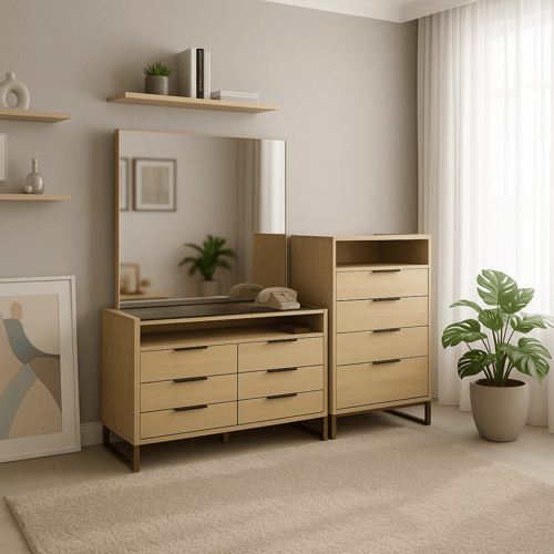 غرفة نوم كاملة مع الدولاب مصنوعة من خشب MDF تايلند...