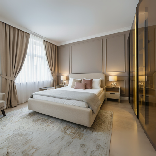 غرفة نوم كاملة مع الدولاب مصنوعة من خشب MDF تايلند...