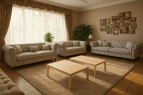 طقم كنب 7 اشخاص.