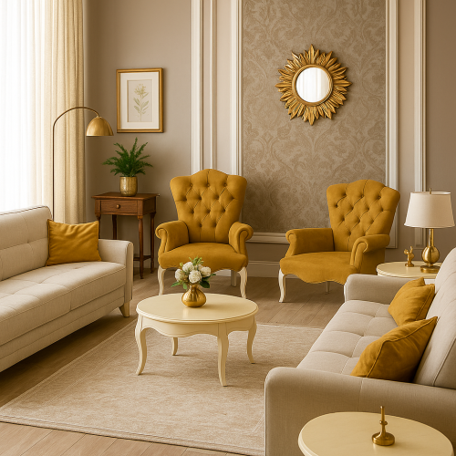 طقم كنب 7 اشخاص .