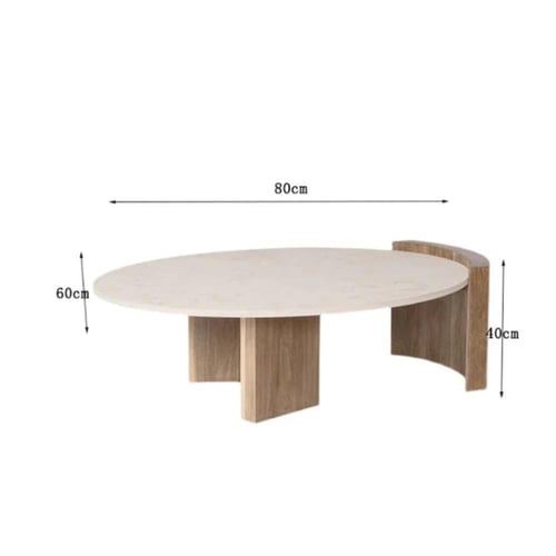 طاولة قهوة خشب انسيابية