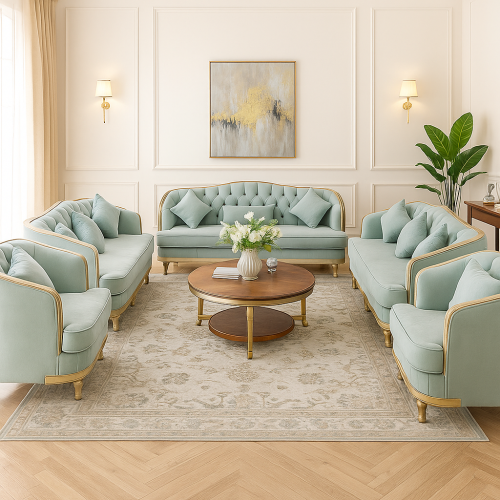 طقم كنب 7 اشخاص .