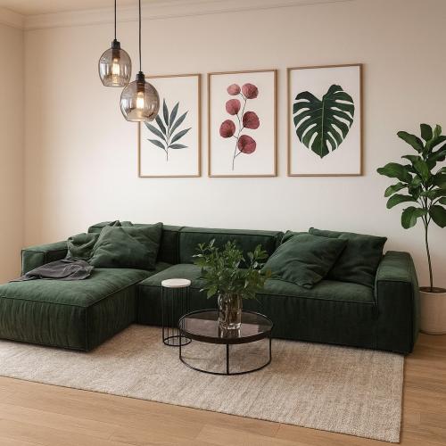 كنبة زاوية بتصميم عملي – 300×200×85 سم