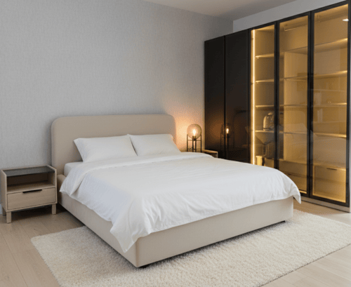 غرفة نوم كاملة مع الدولاب مصنوعة من خشب MDF تايلند...