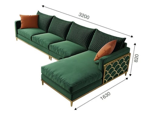 كنبه حرف ال اخضر في ذهبي