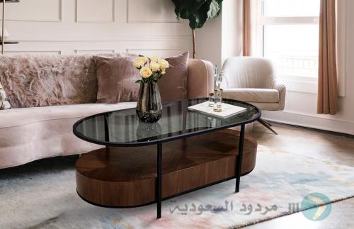 طاولة تقديم قشرة جوز