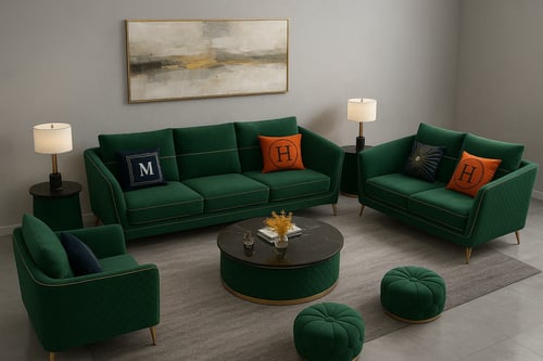 طقم كنب 6 اشخاص بتصميم مميز