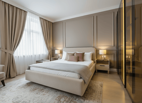 غرفة نوم كاملة مع الدولاب مصنوعة من خشب MDF تايلند...