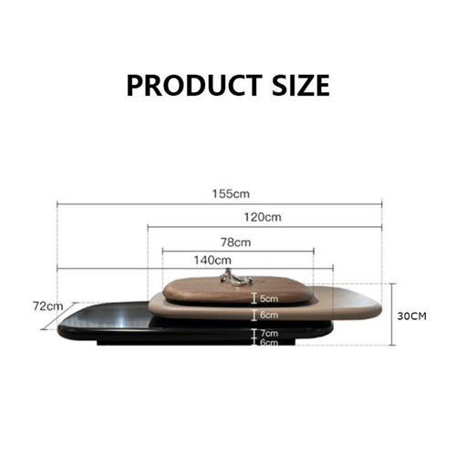 طاولة قهوة دوارة 360 درجة