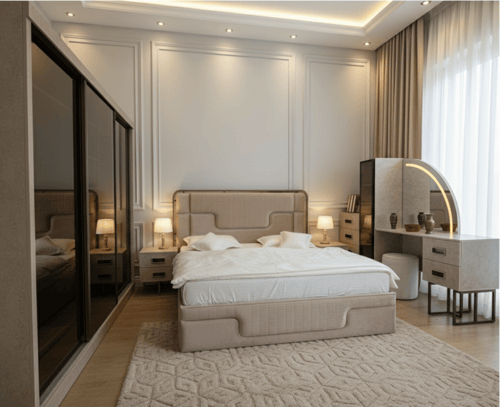 غرفة نوم كاملة مع الدولاب مصنوعة من خشب MDF تايلند...