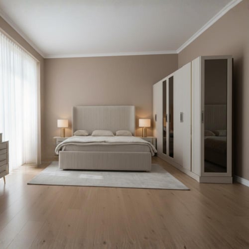 غرفة نوم كاملة مع الدولاب مصنوعة من خشب MDF تايلند...