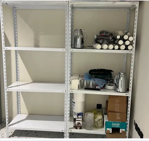 وحدة دولاب رفوف معدنية مقاس 90 × 45 سم للتخزين في...