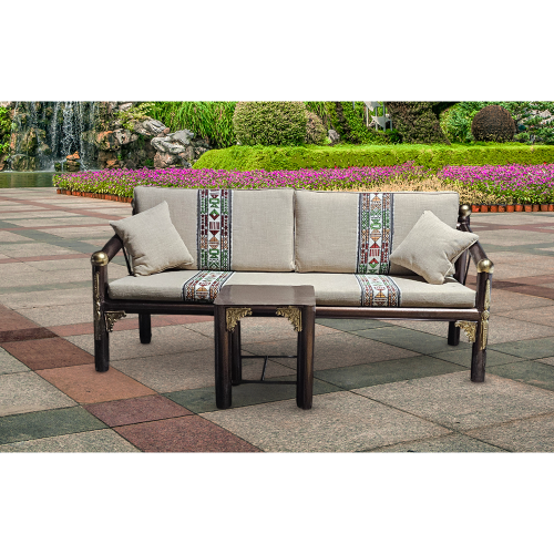 كنبة لشخصين مع طاولة قهوة كرسي شعبي مزدوج جلسات ال...