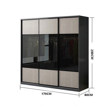 دولاب بباب منزلق زجاجي