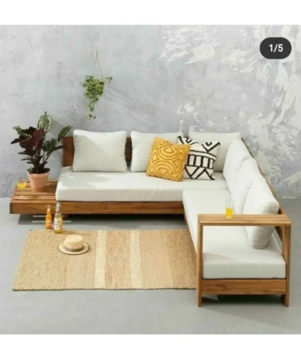 جلسة خارجية أوف وايت - مخمل وخشب سويدي - 250x250x7...