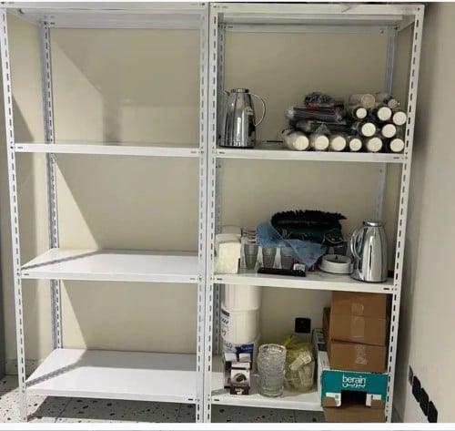 وحدة دولاب رفوف معدنية مقاس 90 × 40 سم للتخزين في...