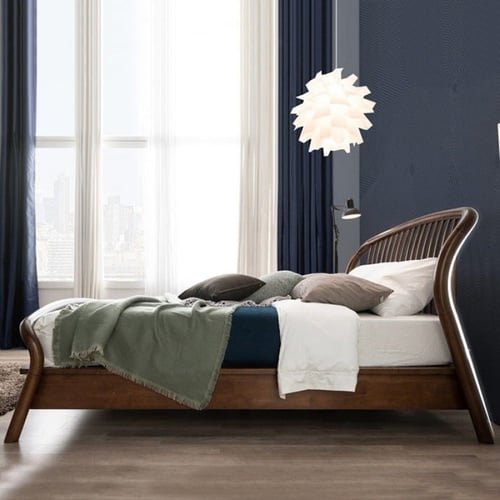 سرير بالون بني من تصميم كلاسيكي متوفر بمقاسات مختل...