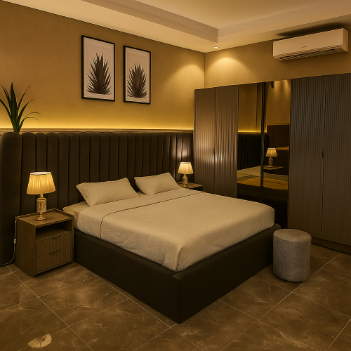 غرفة نوم كاملة مع الدولاب مصنوعة من خشب MDF تايلند...