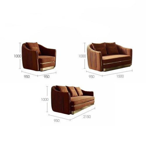 طقم جلوس من تصميم فاخر 6 اشخاص.