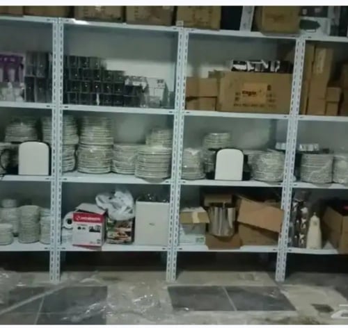 وحدة دولاب رفوف معدنية مقاس 90 × 40 سم للتخزين في...