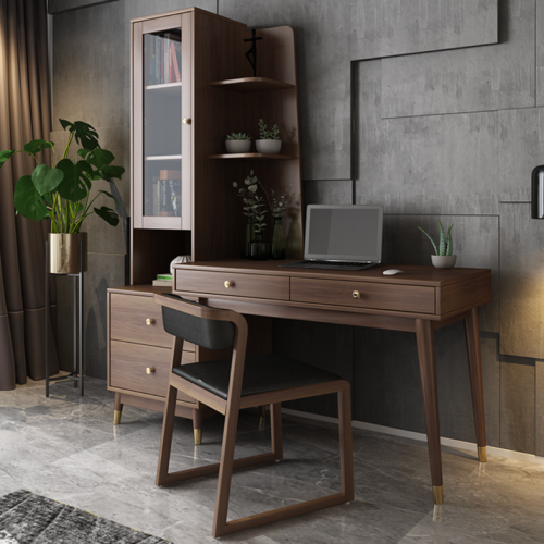 مكتب مع وحدة تخزين و كرسي