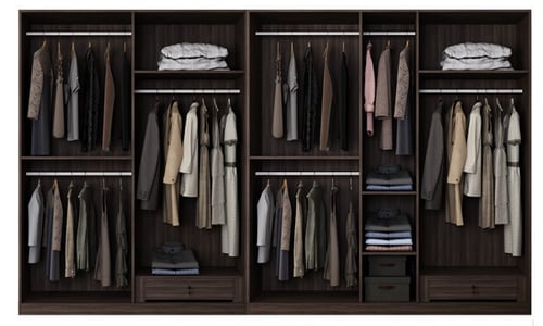 دولاب ملابس كبير بخزانة جانبية