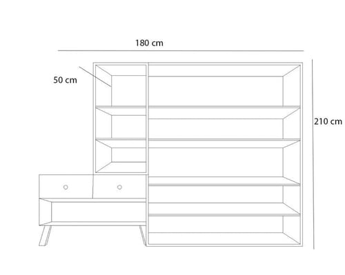 دولاب بارفف و ادرج الارجل من خشب