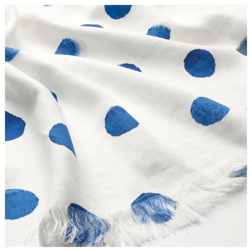 غطاء أبيض أزرق